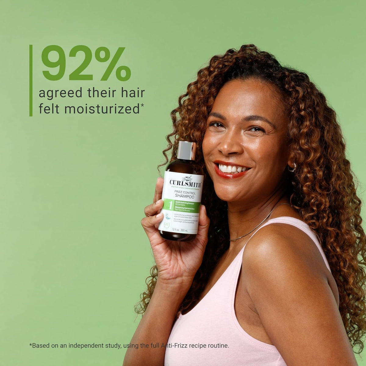 CURLSMITH Frizz Control Shampoo - Frizz-Fighting Shampoo for Curls,...