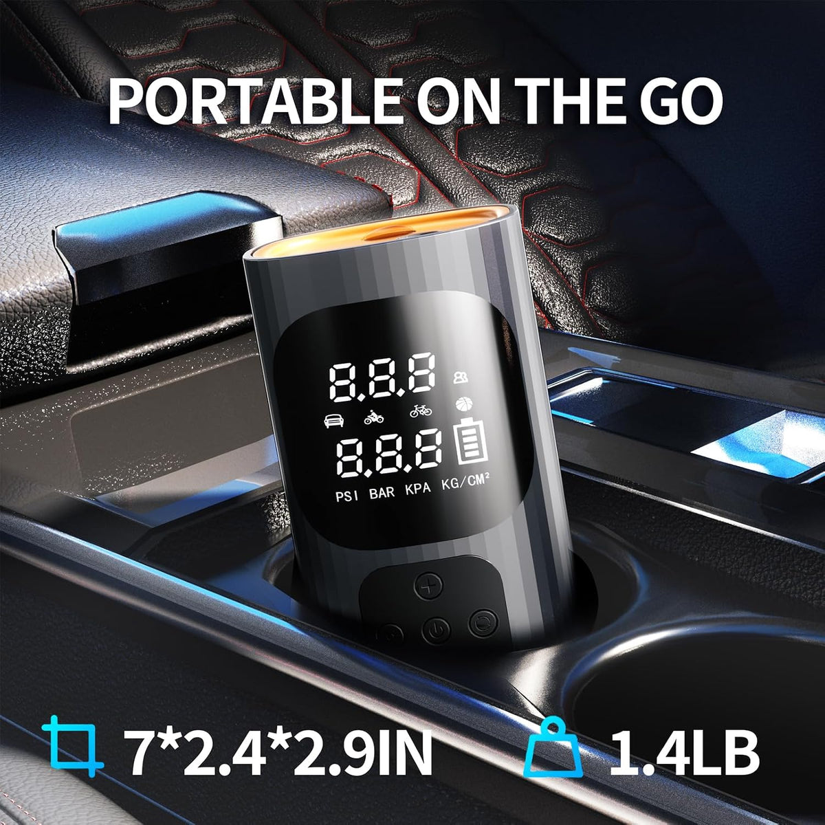 Compresor de aire portátil para inflador de neumáticos, compresor d...