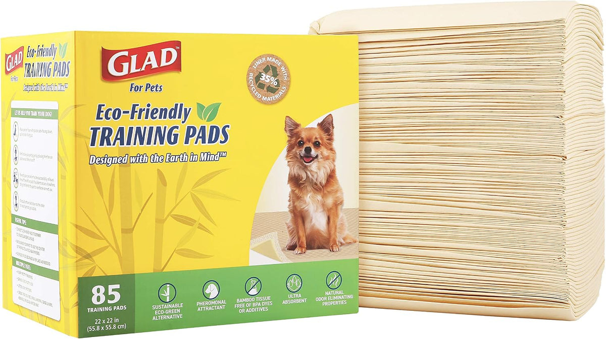 Glad Almohadillas de entrenamiento de bambú para perros amigables con la