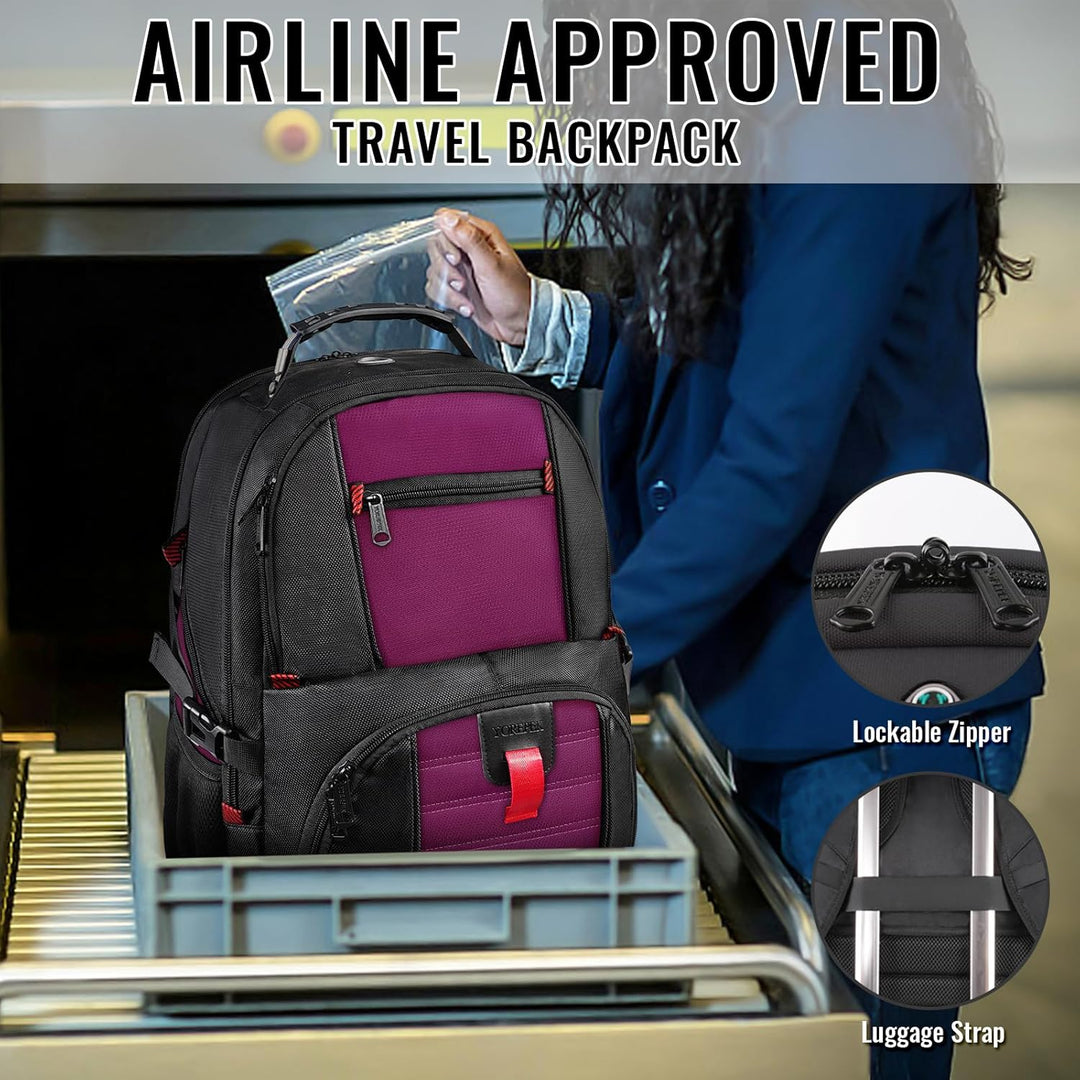 YOREPEK - Mochila de viaje extra grande de 50L, mochilas para portá...