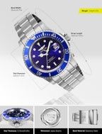 Invicta Reloj de cuarzo Pro Diver para hombre con correa de acero inoxidable