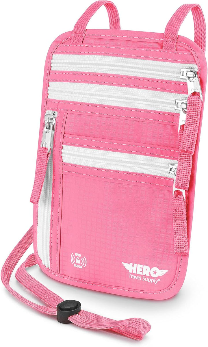Cartera de Cuello HERO \u2013 Portapasaporte con Bloqueo RFID \u201...