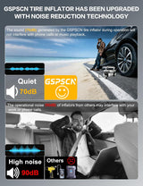 GSPSCN - Inflador digital de neumáticos 12V Compresor de aire portá...
