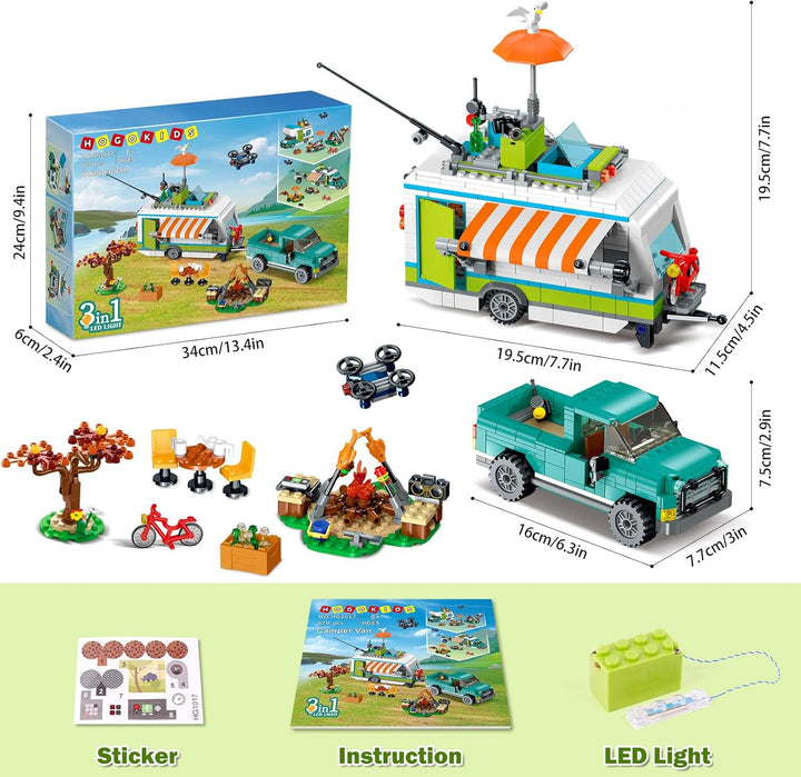 HOGOKIDS City Camper Van - Juego de construcción con luz