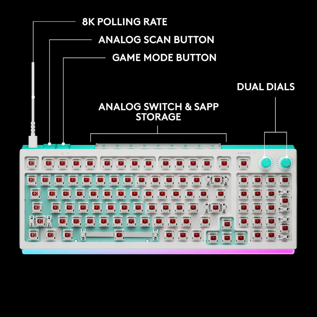 Logitech G 512 X 98 Dual SWAP, teclado analógico\/mecánico para jue...