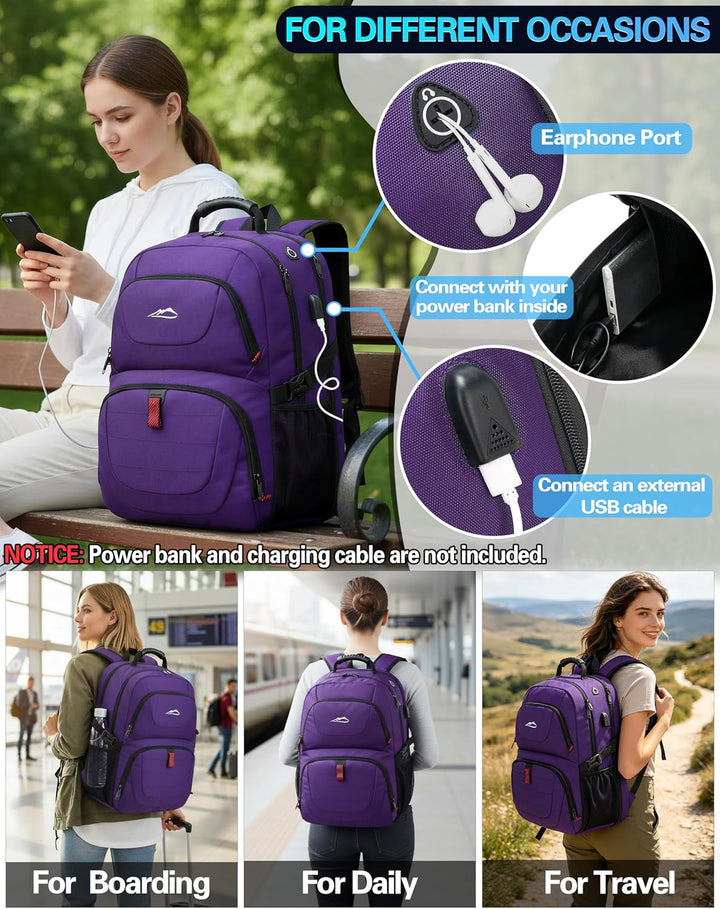 ProEtrade Mochila de viaje extra grande para laptop, escuela, negoc...