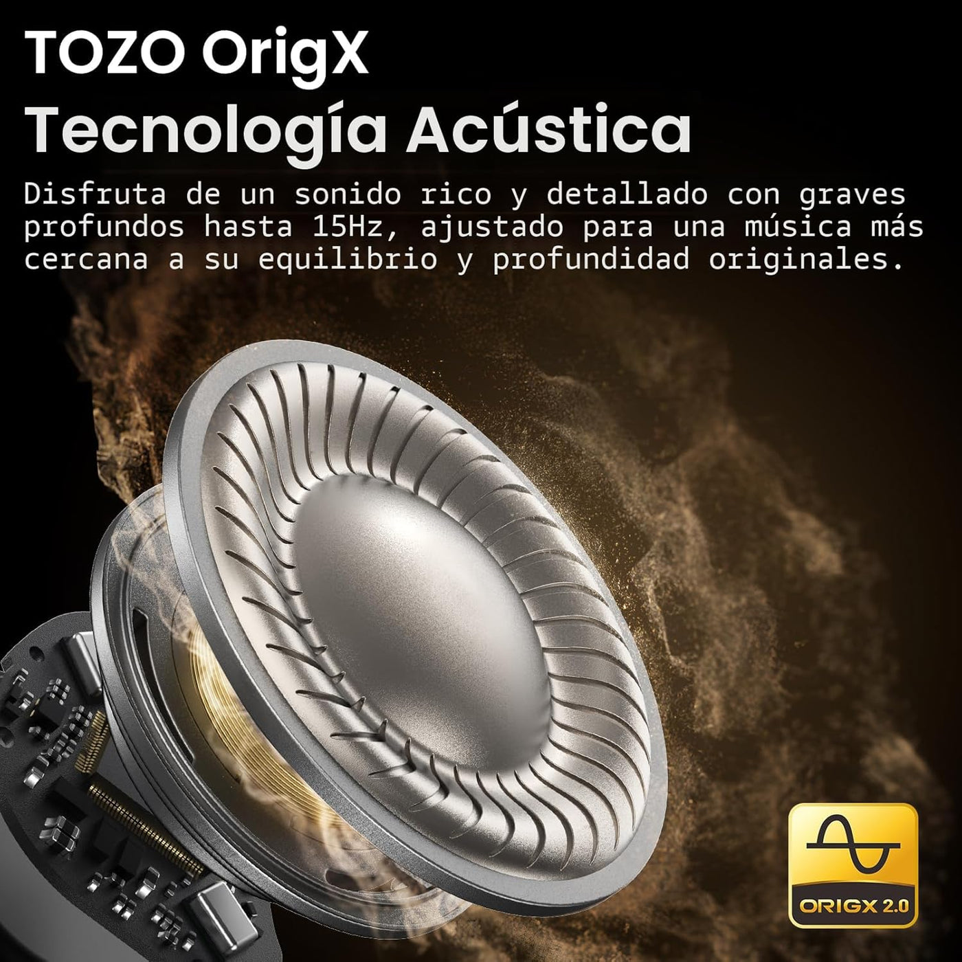 TOZO NC9 Auriculares inalámbricos híbridos con cancelación activa d...