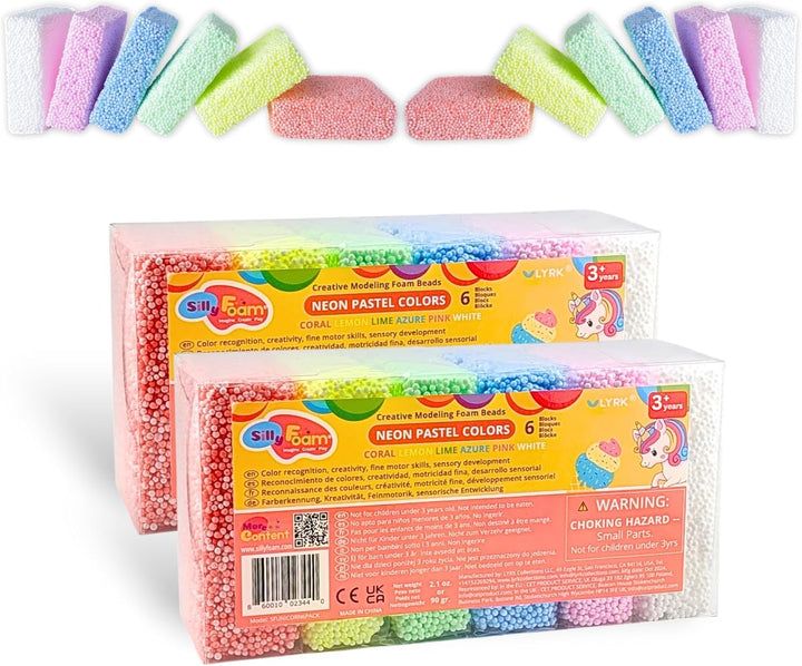 Espuma Tonta, Cuentas de Espuma de Modelado Creativo, Paquete de 2...