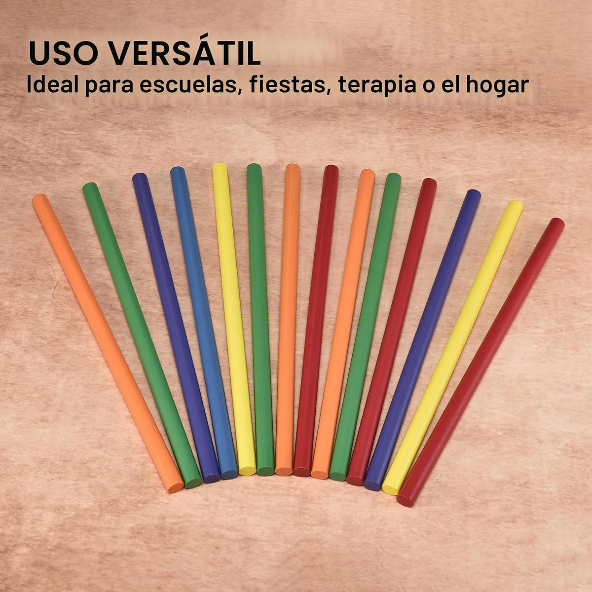 60 palos de ritmo para niños a granel, 12 pulgadas de madera Lummi Sticks música aula instrumentos de percusión, 6 colores