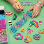 Rainbow Loom Juego combinado MEGA, cuenta con más de 7000 bandas de goma