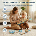 7 en 1 Kids Wooden Musical Instruments, Montessori Toddler Toys