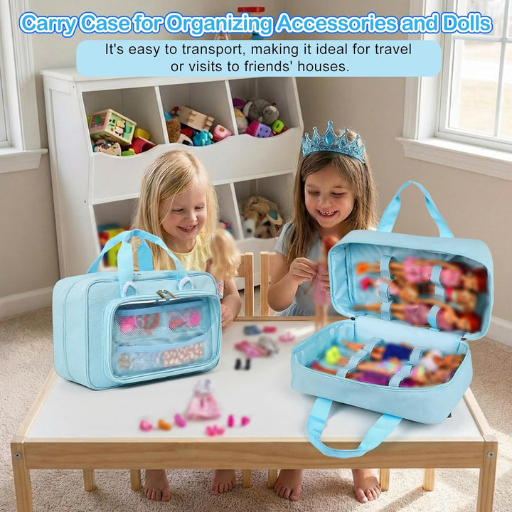 DSLIUPIU Funda de transporte compatible con muñecas Barbie de 12 pu...