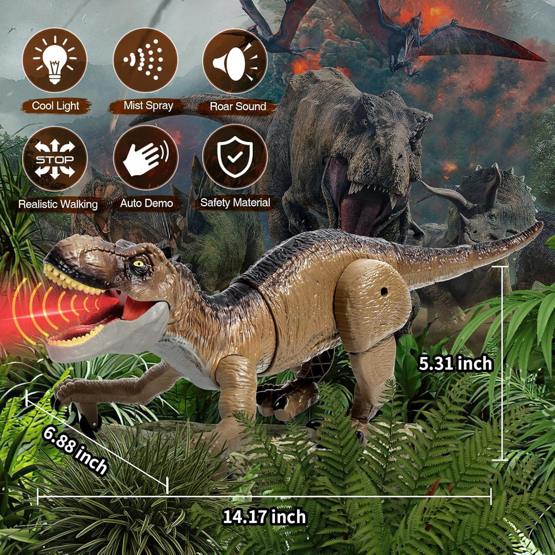 Sunrad - Juguetes de dinosaurio con control remoto para niños de 3...