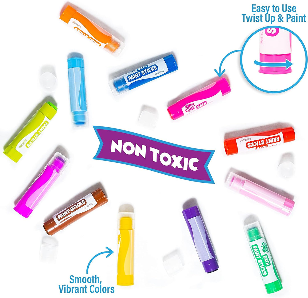 Tub Works Bath Paint Sticks - Juguete de baño 12 unidades