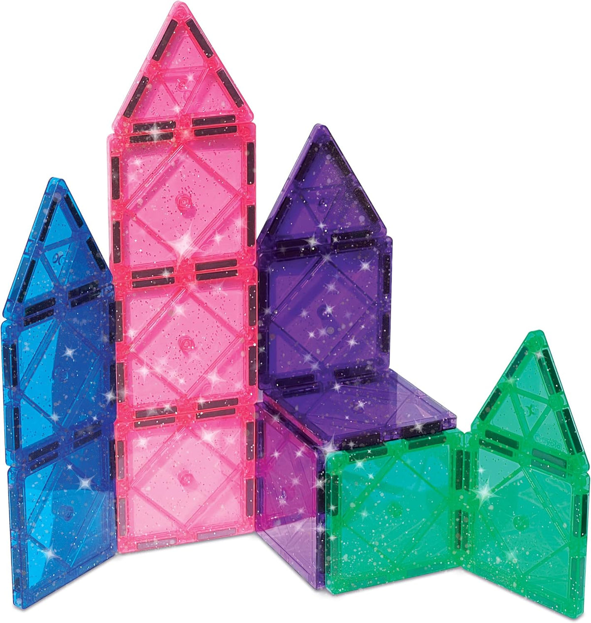 CreateOn Crayola Azulejos magnéticos, juego de construcción para niños, juguetes magnéticos para niños, juguetes de viaje, bloques de juguetes sensoriales para el aula, herramientas STEM y Montessori