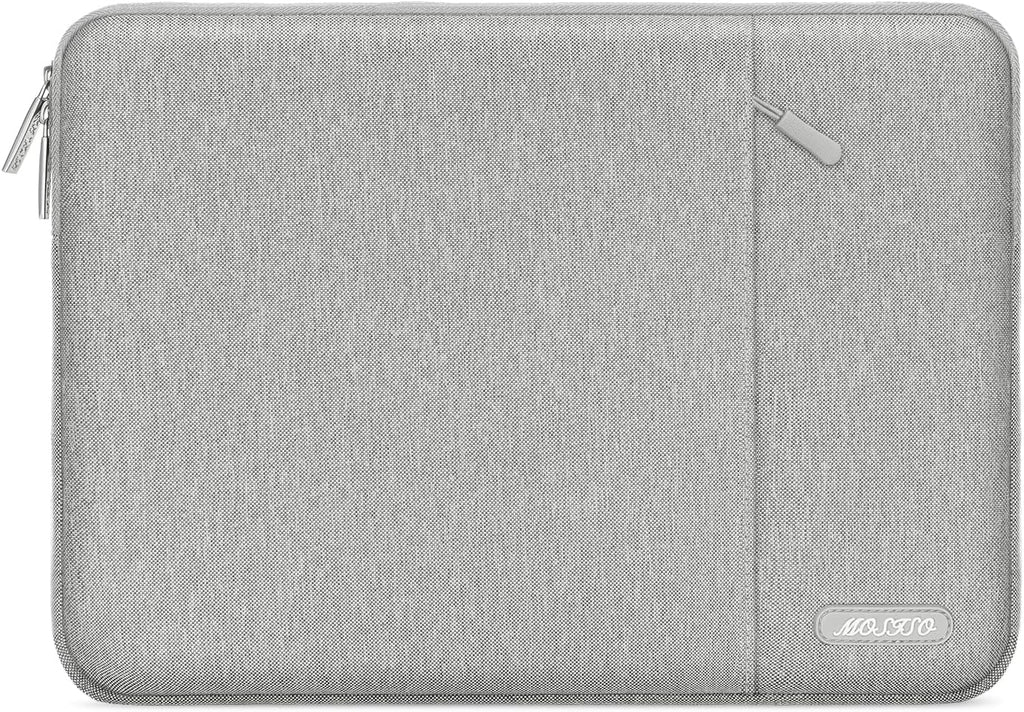 MOSISO Funda vertical de poliéster con bolsillo para laptop, Negro, 12,3 pulgadas