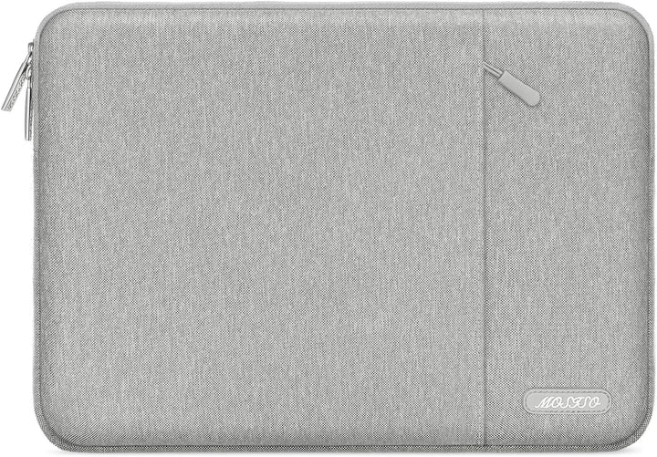 MOSISO Funda vertical de poliéster con bolsillo para laptop de 17 a...