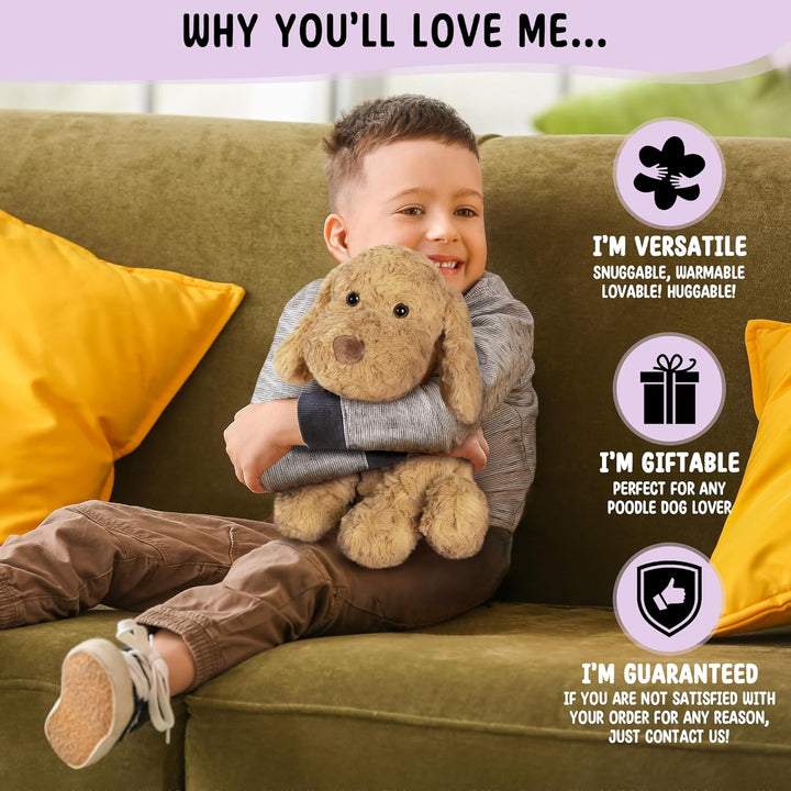 Goldendoodle - Animal de peluche para perro caniche para microondas...