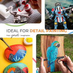 Nicpro - Juego de pinceles de pintura en miniatura, 21 piezas