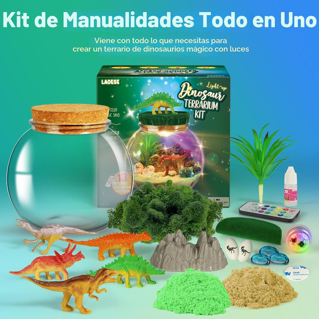 Dinosaur Terrarium Kit para Kids, Dinosaur Toys para Kids 5-7, Birthday Gifts