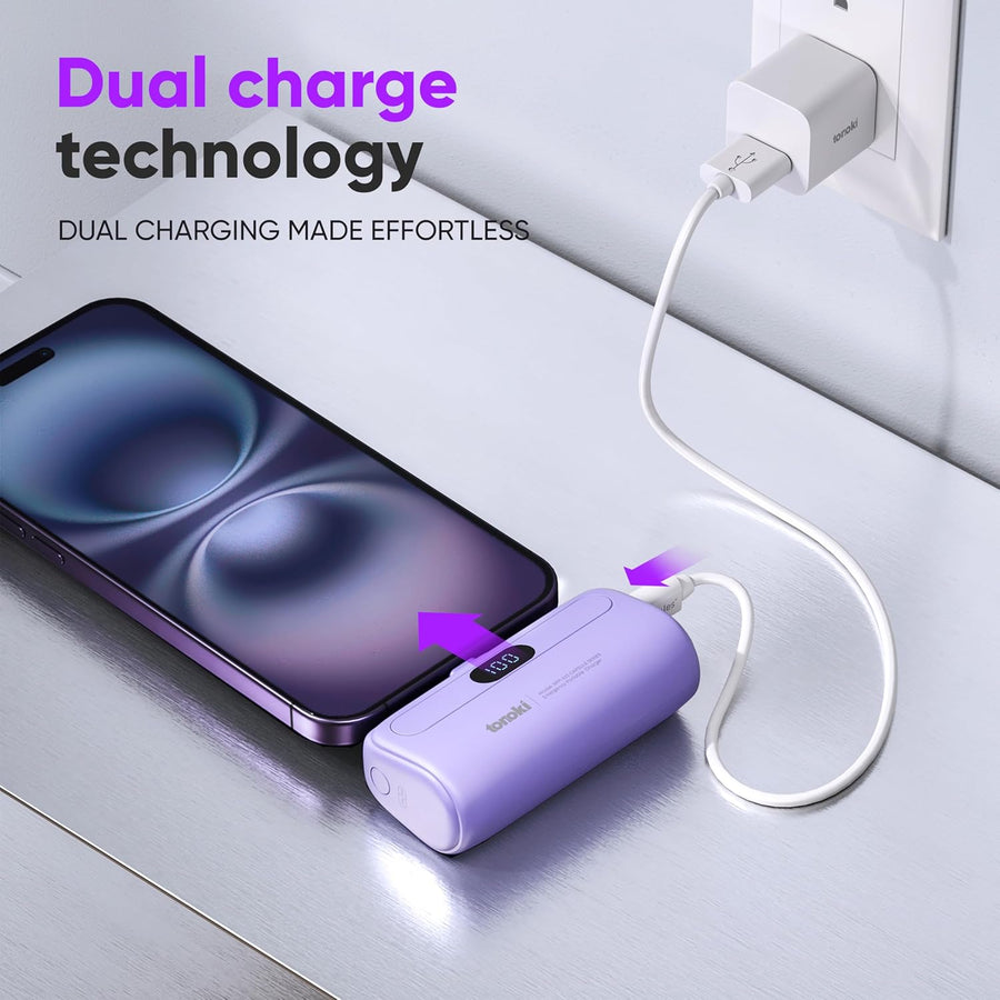 TONOKI Cargador portátil USB-C de 5000 mAh, para iPhone 15\/16\/17,...