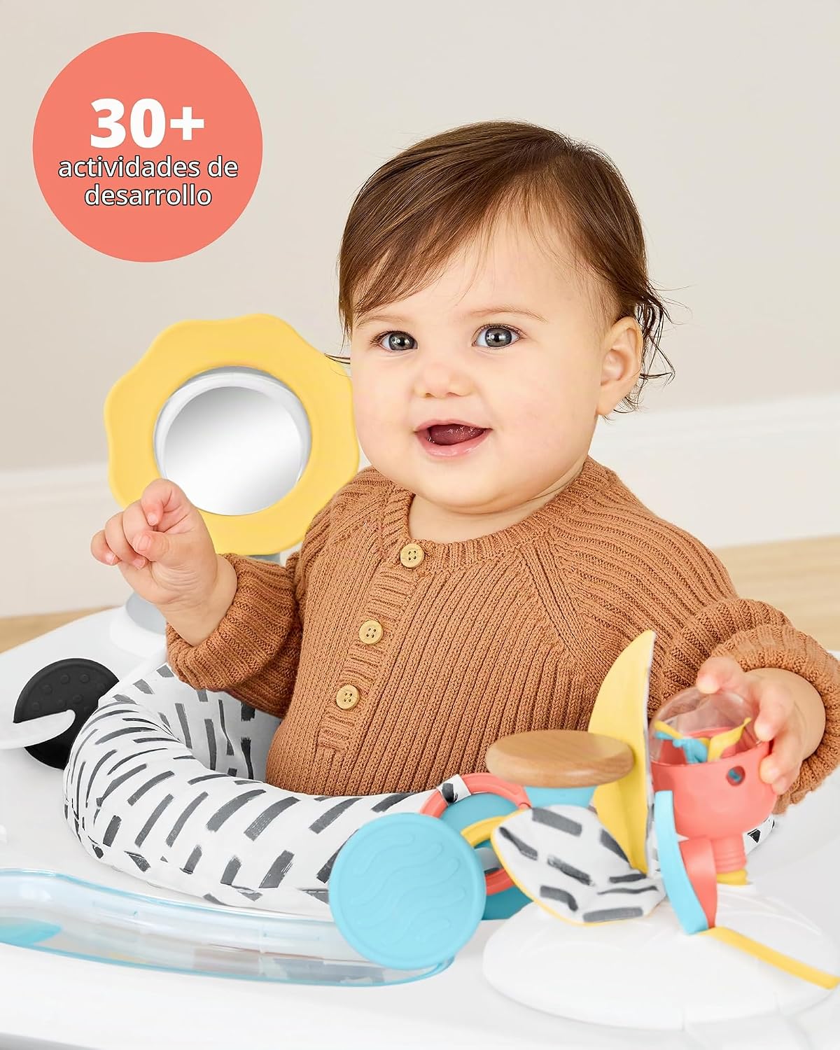 Skip Hop Discoverosity - Centro de actividades de 3 etapas inspirado en Montessori y mesa de juego para bebés a partir de 4 meses