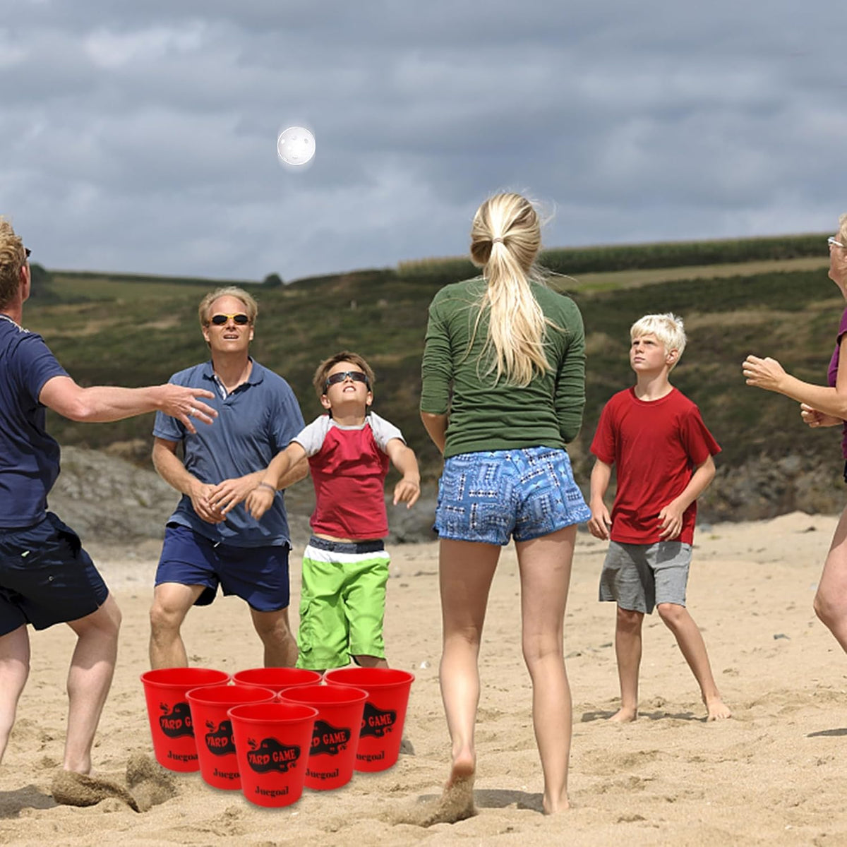Juegoal Juego Gigante de Yard Pong al Aire Libre Set de Lanzamiento para Playa, Camping, Césped y Patio Trasero