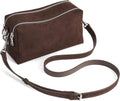 Bolsos cruzados de cuero genuino para mujer, bolso pequeño antirrobo para