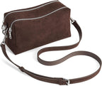 Bolsos cruzados de cuero genuino para mujer, bolso pequeño antirrobo para