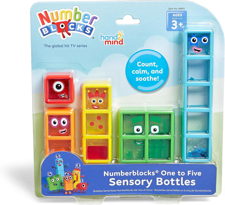 hand2mind Numberblocks Botellas Sensoriales del Uno al Cinco, Númer...