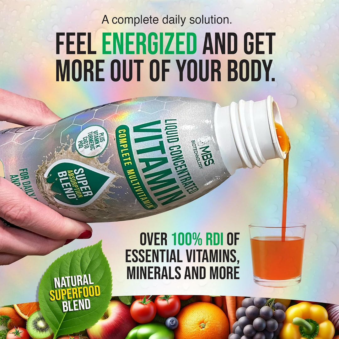 MBS Biotechnology Multivitamínico líquido para adultos \u2013 Vitam...