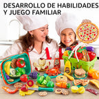 85pcs Play Food Sets para Kids Kitchen, Cutting Toy con 2 Baskets