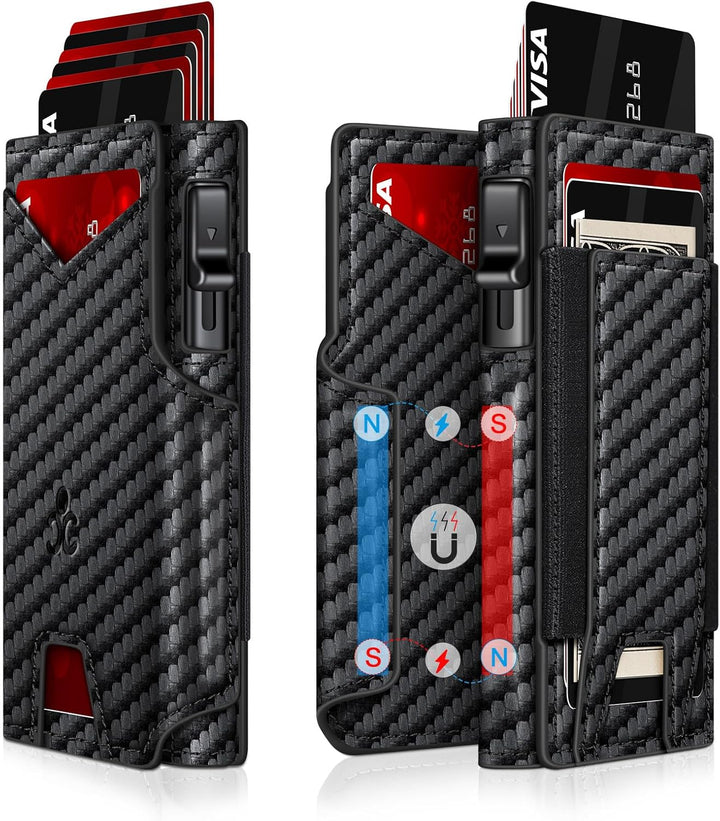 Cartera para hombre con tarjetero delgado desplegable para 9 a 13 t...
