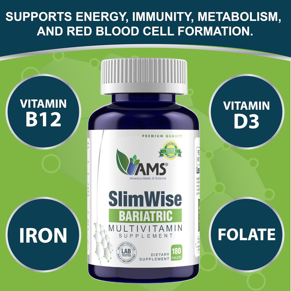 America Medic & Science SlimWise Bariatric Multivitamin 180 cápsulas