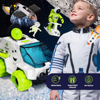 TOY Life Juguetes de cohete espacial para niños, juguete de lanzadera con figura de astronauta y rover para niños de 5 a 12 años, nave espacial, planeta STEM para niños y niñas