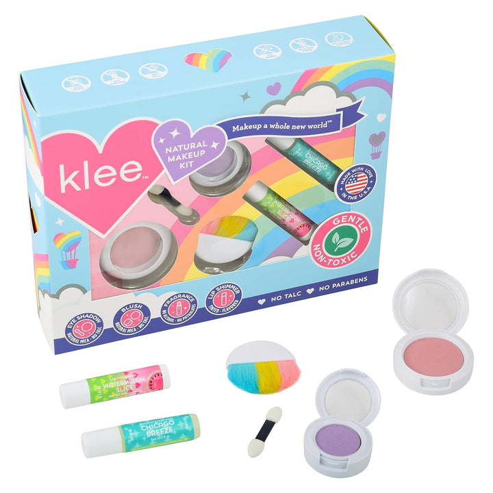 Kit de maquillaje mineral Klee Naturals. Suave y no tóxico. Apto pa...