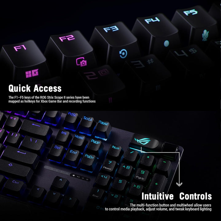 Teclado mecánico para juegos ASUS ROG Strix Scope II X con cable US...
