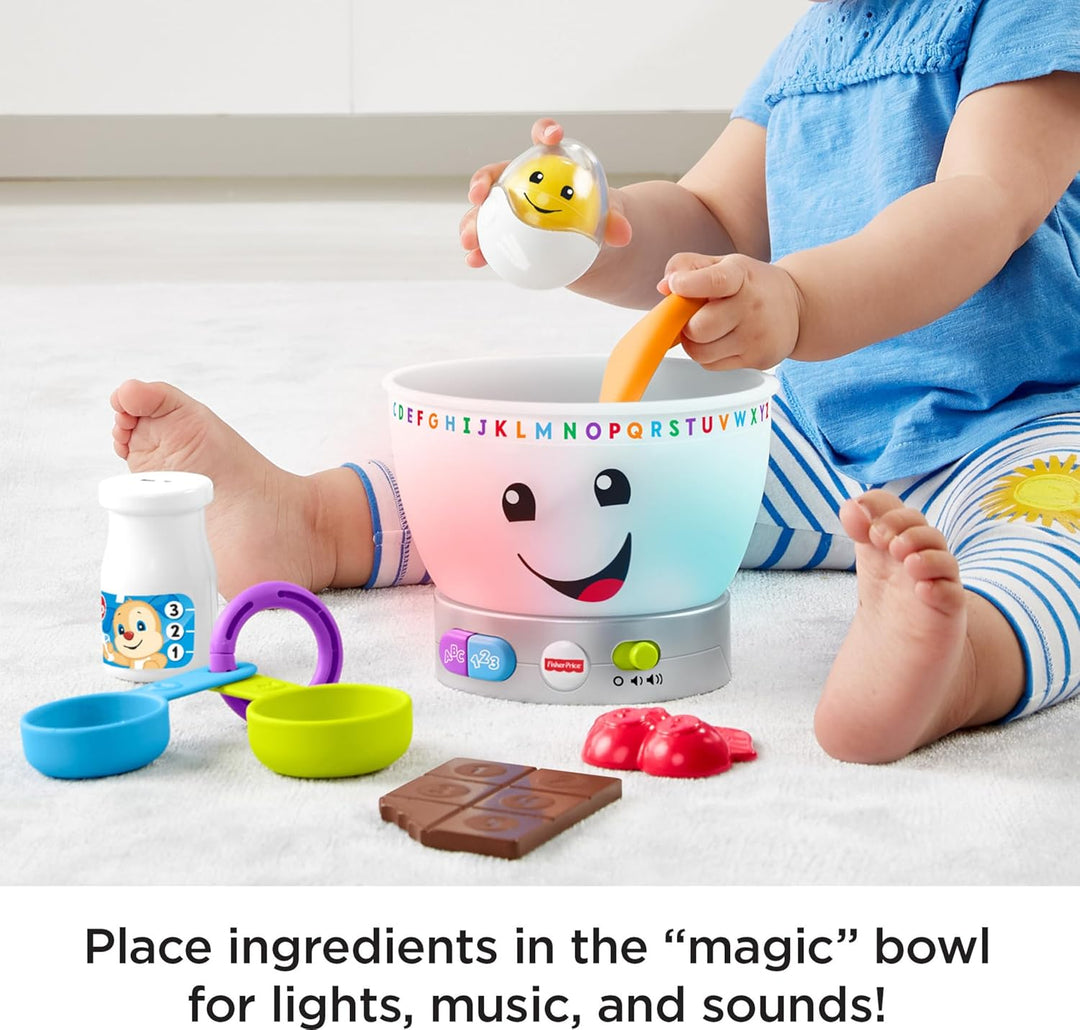 Fisher-Price Tazón de mezcla de colores mágicos Laugh Learn