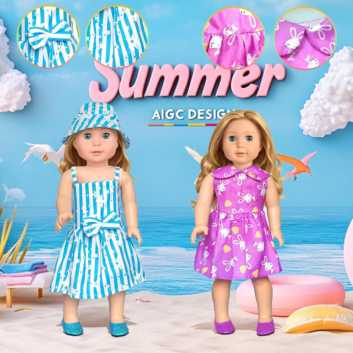 Accesorios de ropa para muñecas americanas de 18 pulgadas, 10 conju...