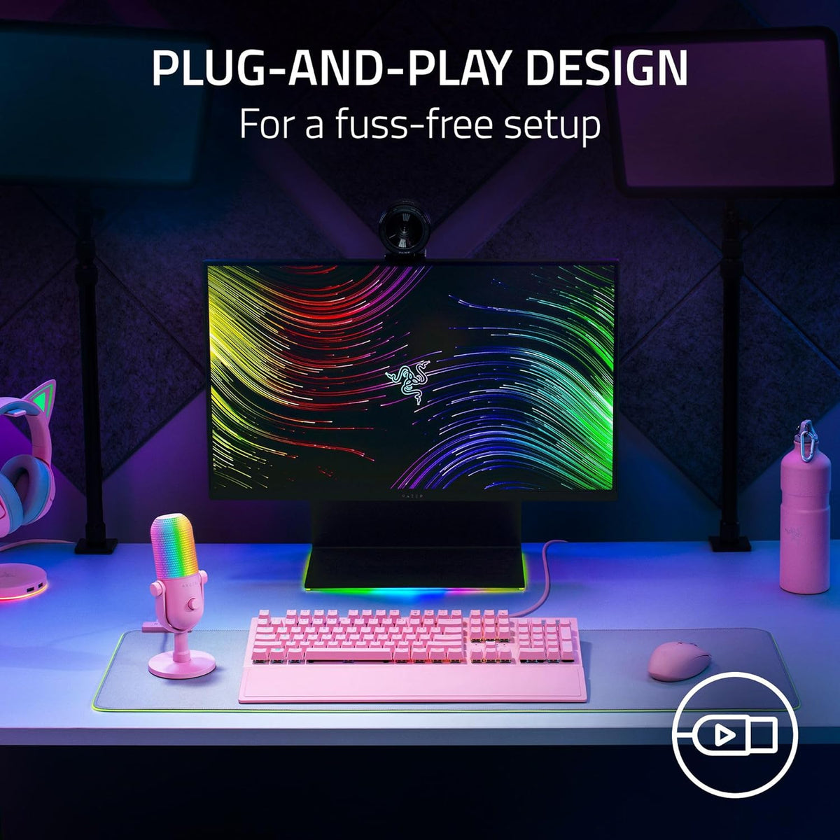 Razer Seiren V3 Chroma RGB, reactivo de transmisión y juegos, micrófono USB