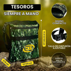 Pala para Detección de Metales, Pala de Doble Borde Serrado de Alta Resistencia - Cuchillo de Excavación para Jardinería, Caza, Camping, Plantación y Bolso de Almacenamiento para Tesoros, Juego
