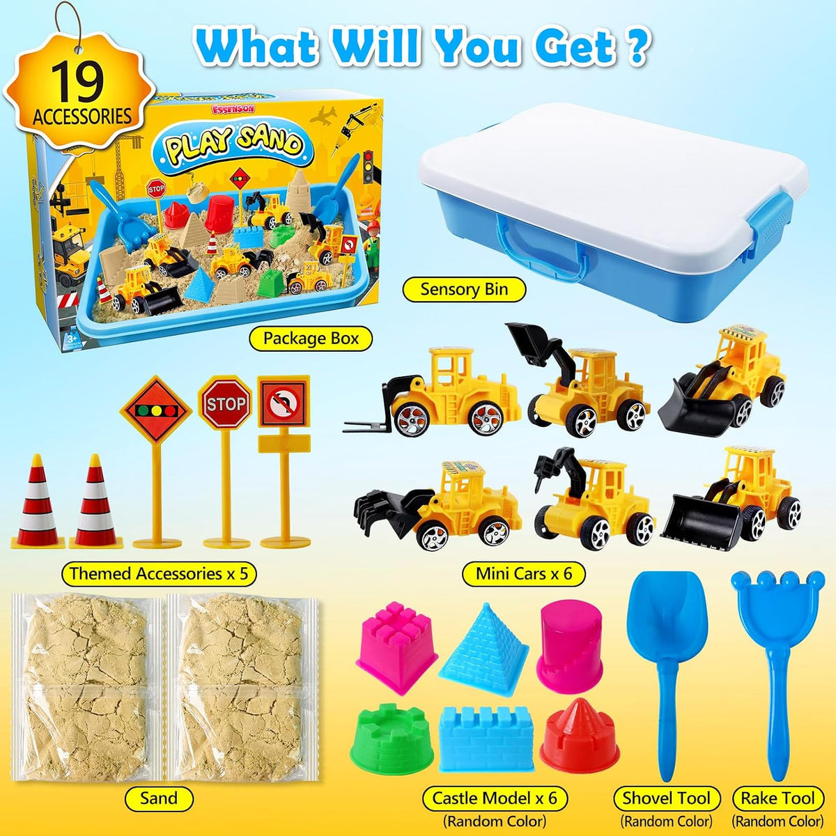 Sensory Bin Construction Kit con Sensory Sand
