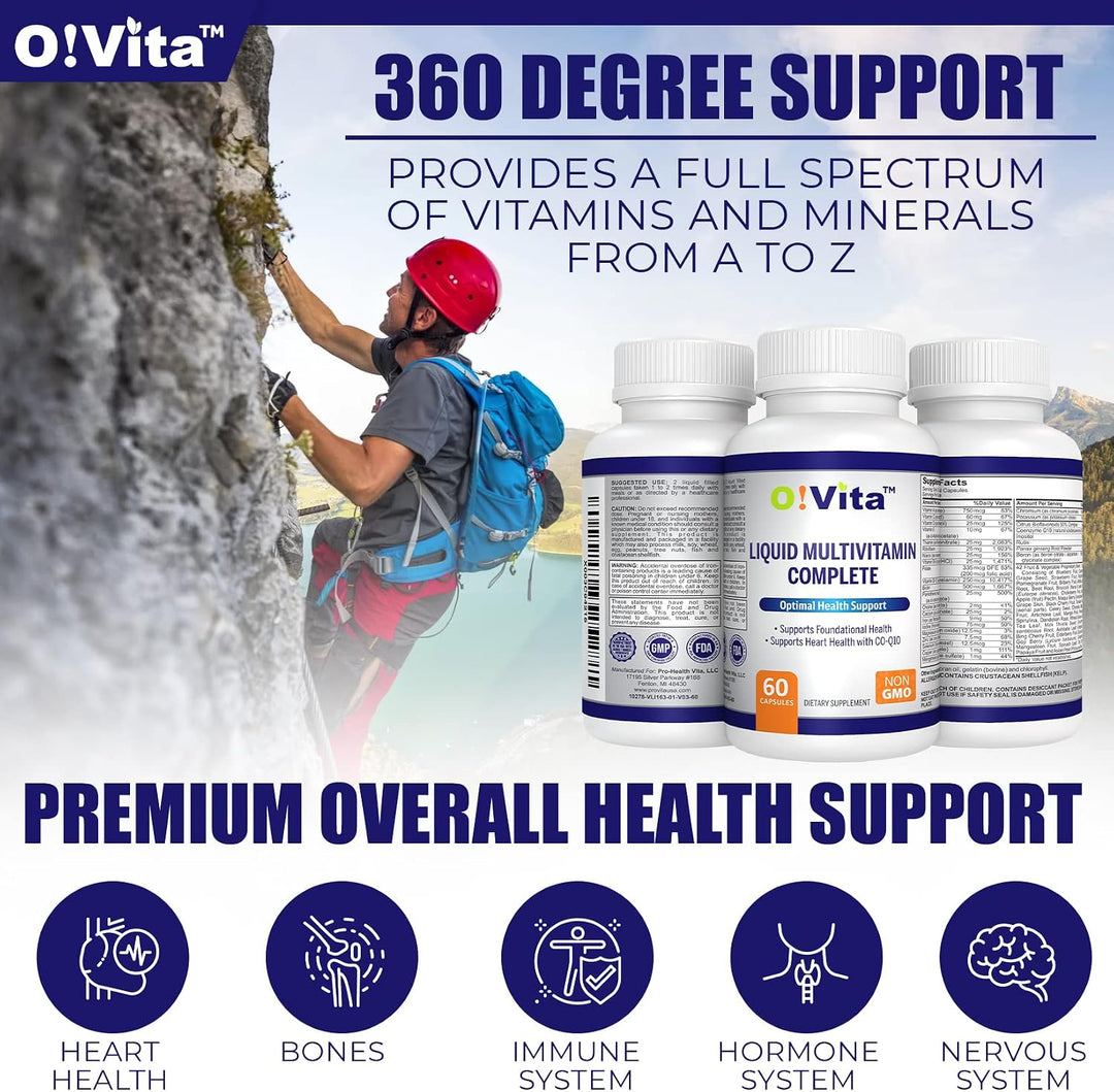 O!VITA Multivitamínico líquido completo, con un espectro completo d...
