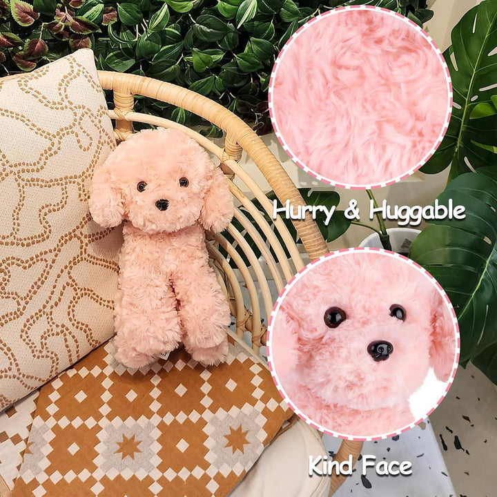 WEIGEDU Animales de Peluche de Perrito Rosa Juguetes de Peluche, Ca...