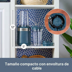 Hamilton Beach Licuadora portátil para batidos con 2 tarros Blend & Go