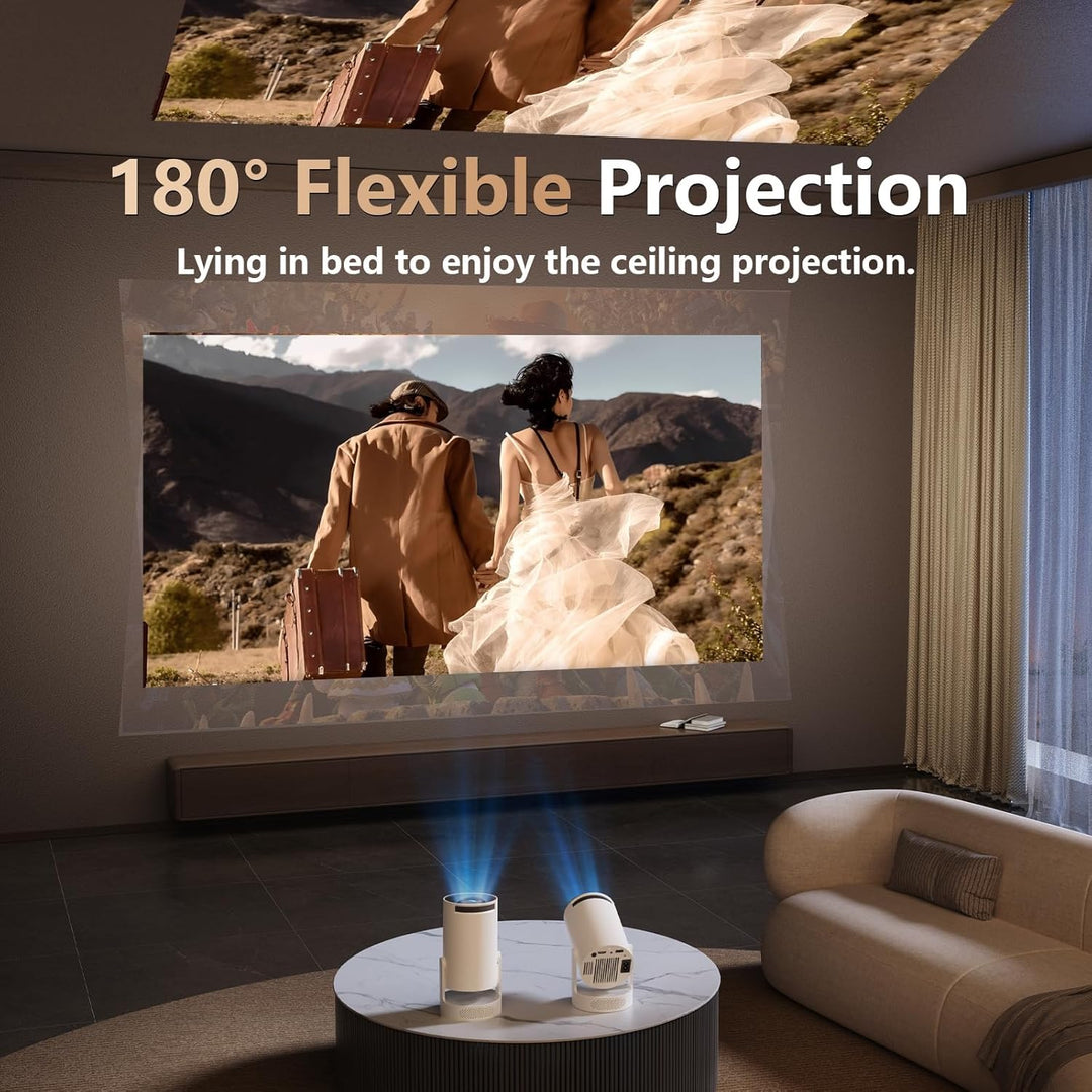 Trunera Mini proyector inteligente con WiFi 6 y Bluetooth 5.0, comp...