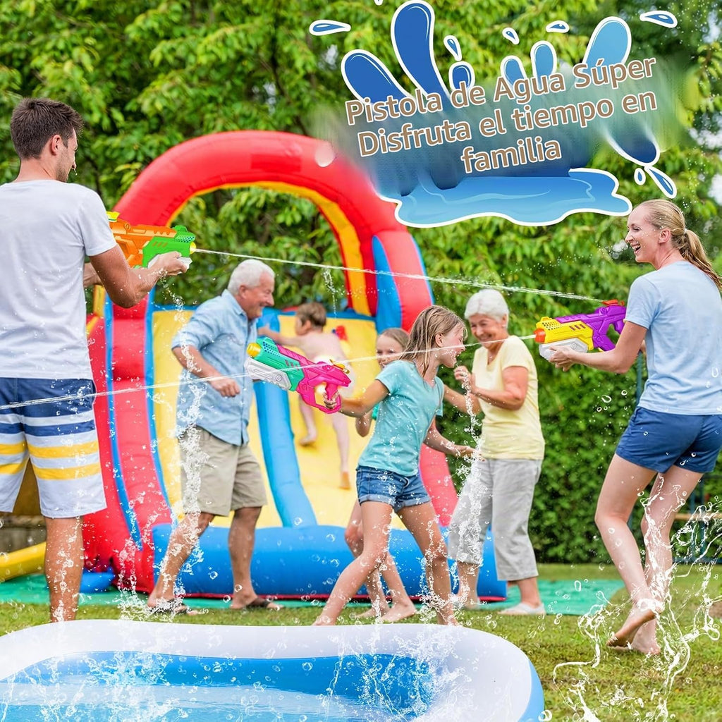 Quanquer Pistolas de agua para niños y adultos, paquete de 3 pistolas de juguete de agua de 600 cc de alta capacidad de largo alcance de disparo para piscina, playa, fiesta de lucha al aire libre