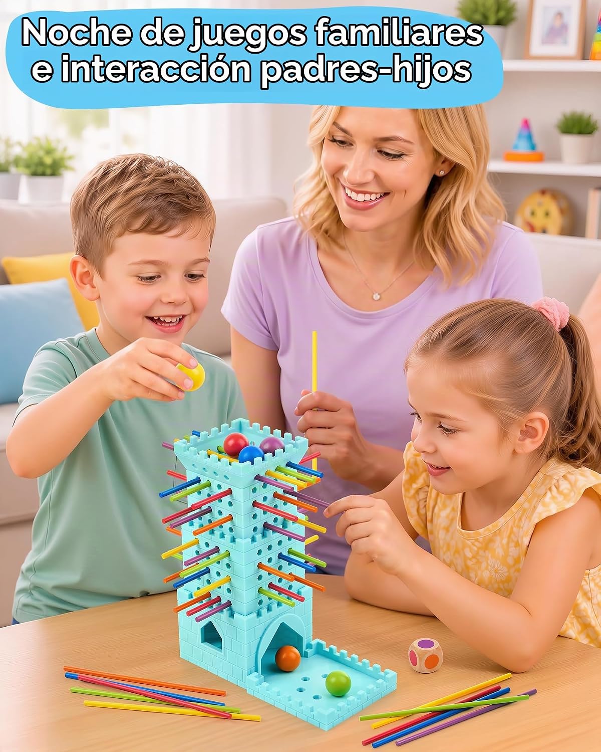 Juego de bola de caída, juego de mesa Montessori para niños de 4 a 6 años, juguete educativo preescolar para 3, 4, 5, 6 años, juego de palos de madera, juguete de habilidades motoras finas, juego de