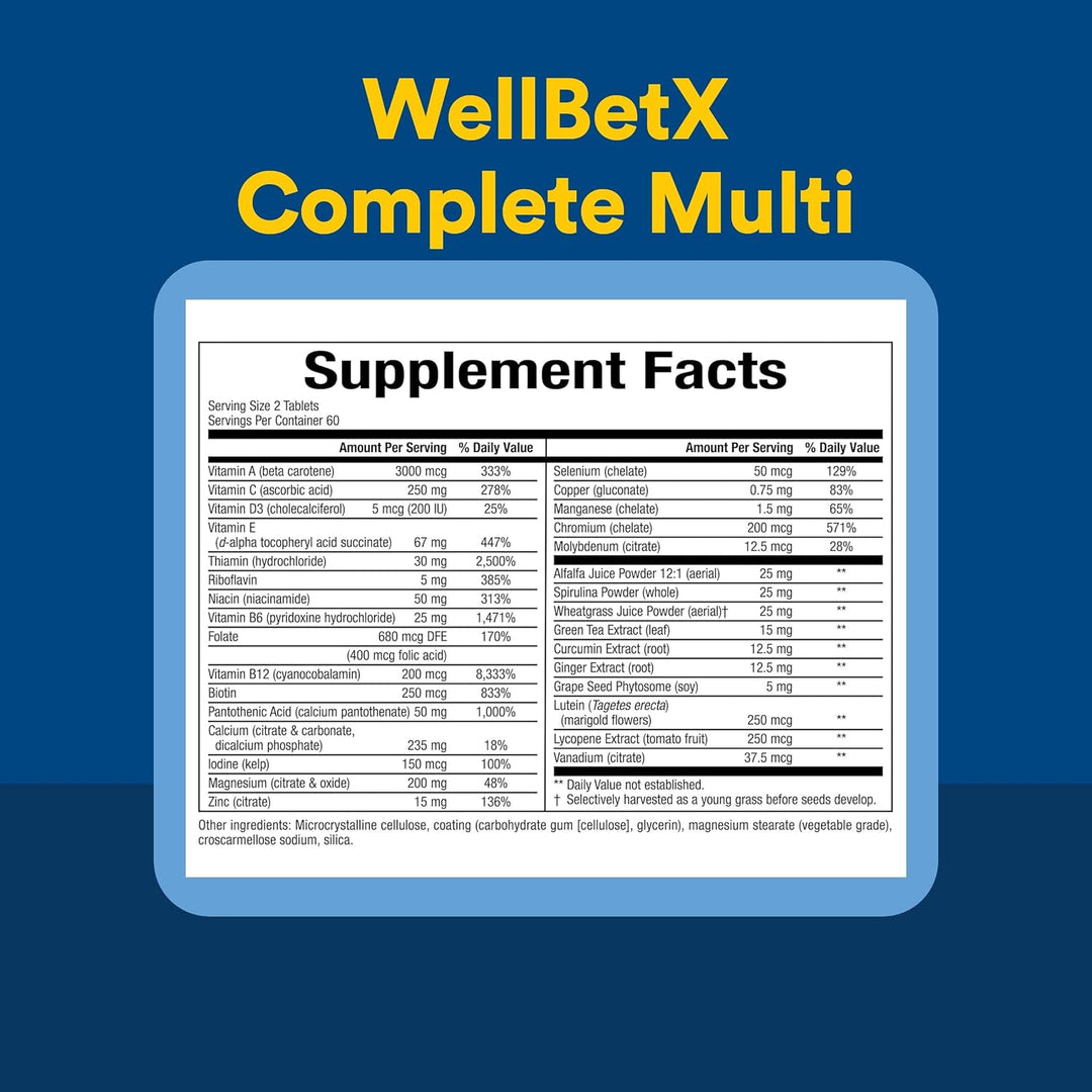 WellBetX Complete Multi by Natural Factors, apoya el metabolismo sa...