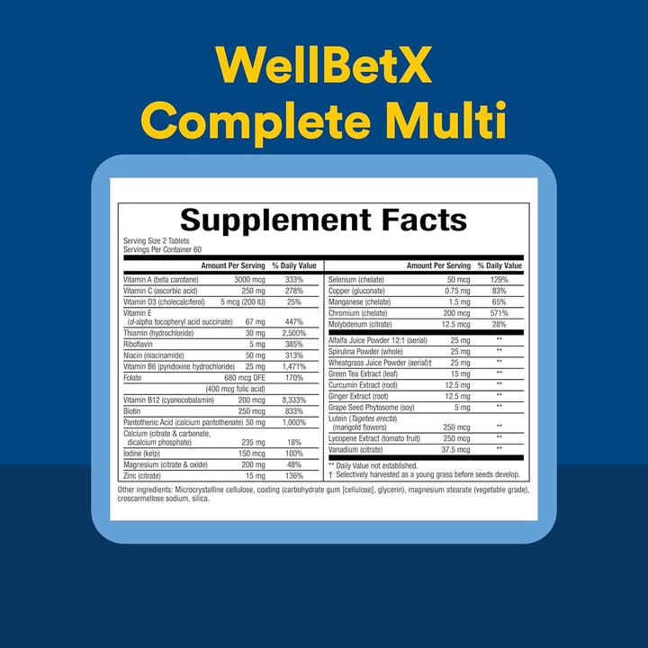 WellBetX Complete Multi by Natural Factors, apoya el metabolismo sa...